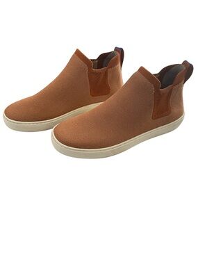 Rothy’s Slip-On Knit Chelsea Camel Brown Ankle Sneaker